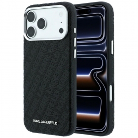 Apple iPhone 18 Pro ümbris - Karl Lagerfeld PU Grained Allover Semi Wrap MagSafe