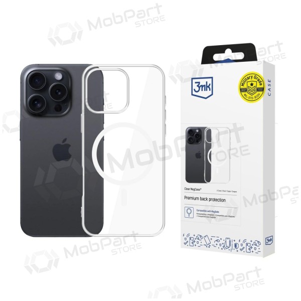 Apple iPhone 16 Pro ümbris "3MK Clear MagCase" (läbipaistev)