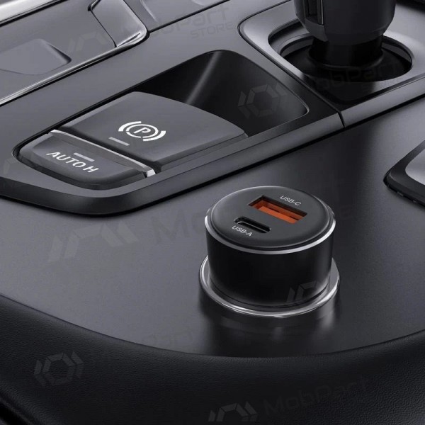 Autolaadija Acefast B12 60W USB-C/USB-A mustad