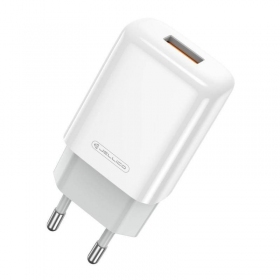 Laadija buitinis Jellico EU01 2.4A USB valged