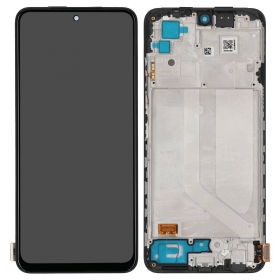 Xiaomi Redmi Note 10 / Redmi Note 10S / Poco M5s ekraan (mustad) (koos raamiga) (OLED)