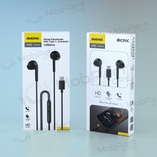 USB-C kõrvaklapid Dudao X3C mustad