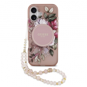 Apple iPhone 17 ümbris - Guess IML Flowers Strap MagSafe