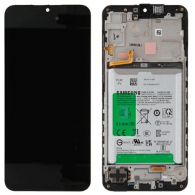 Samsung Galaxy A16 5G ekraan (mustad) (koos raamiga ja patarei / aku) (originaalne)