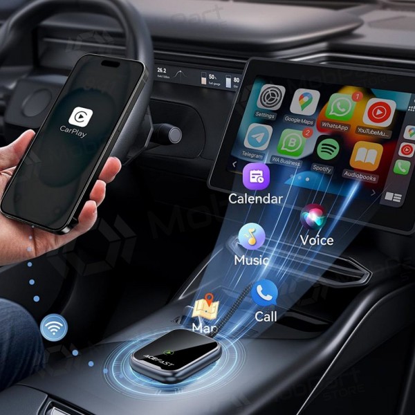 CarPlay adapter Acefast QC1 juhtmevaba Android Auto must