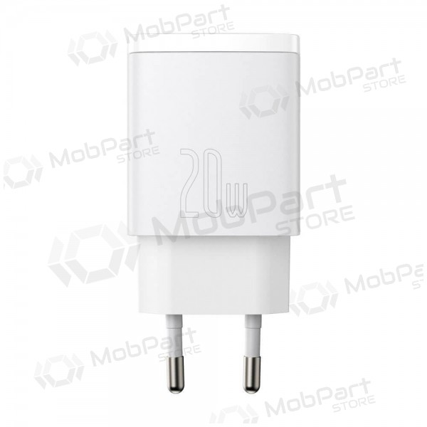 Laadija Baseus USB + Type-C 20W CCXJ-B02 (valged)