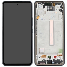 Samsung Galaxy A53 ekraan (mustad) (koos raamiga) (refurbished)