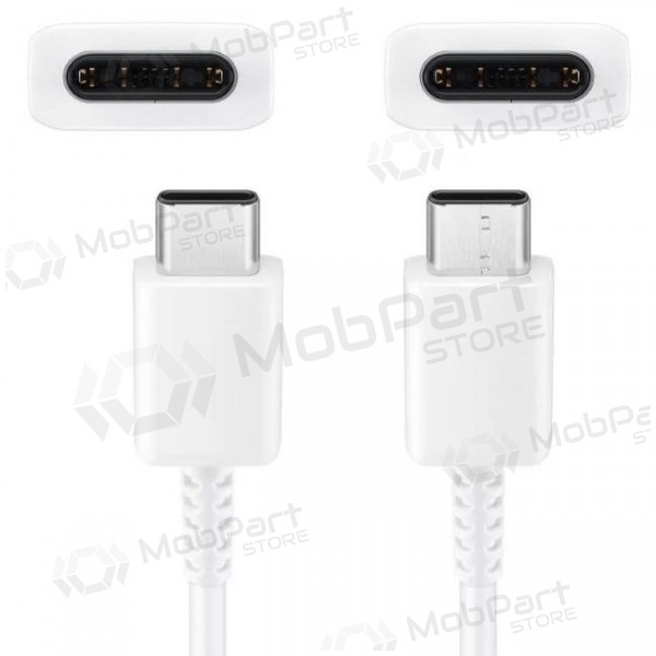 USB kaabel originaalne Samsung EP-DA705BWE 25W 3A Type-C-Type-C 1.0m valged