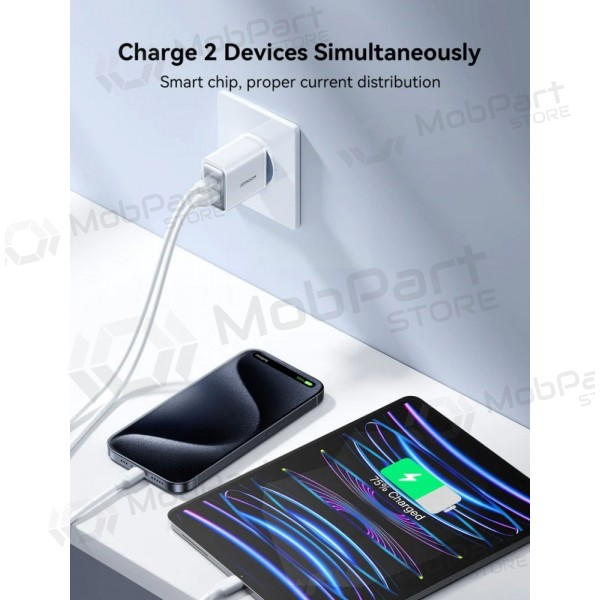Laadija Joyroom JR-TCF15 USB-C/USB-A 30W valged