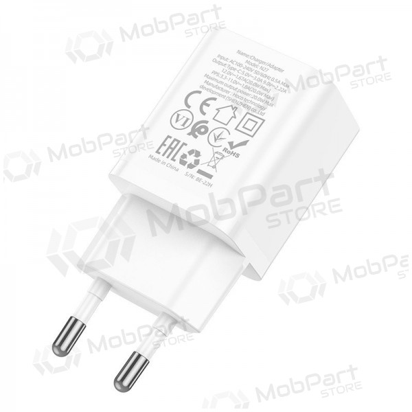 Laadija buitinis Hoco N27 Innovative PD20W valged