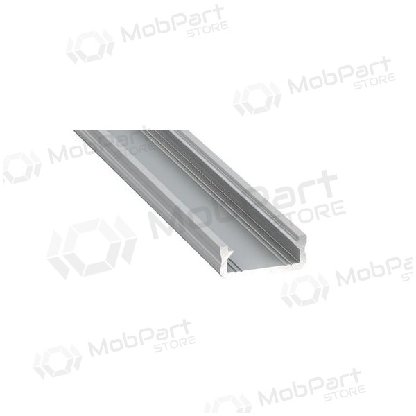 Aliuminis paviršinis profilis Lumines LED juostoms D (hall, 2m) 