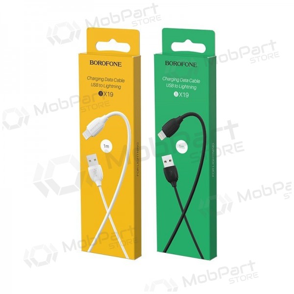 Lightning kaabel Borofone BX19 USB-A to Lightning 1 m valge