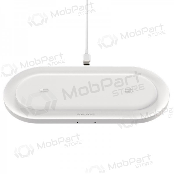 Laadija juhtmeta Borofone BQ7 Prominent Dual (10W) (valged)