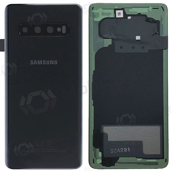 Samsung G973 Galaxy S10 patareipesade kaas (tagakaas) mustad (Prism Black) (service pack) (originaalne)