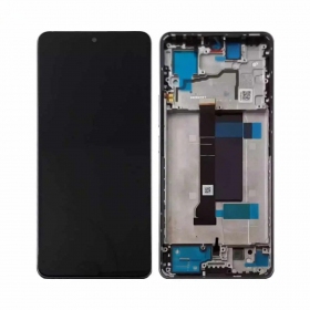 Ekranas Xiaomi Redmi Note 13 Pro+ 5G su lietimui jautriu stikliuku ja rėmeliu Midnight Black originaalne (service pack)