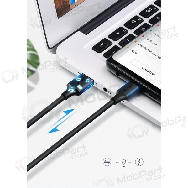 USB kaabel Ugreen US287 USB to USB-C 3A 1.0m mustad