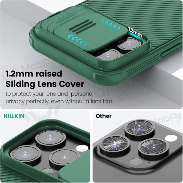 Apple iPhone 15 Pro Max ümbris „Nillkin CamShield Pro“ (roheline) Apple iPhone 15 Pro Max ümbris „Nillkin CamShield Pro“ (roheline)
