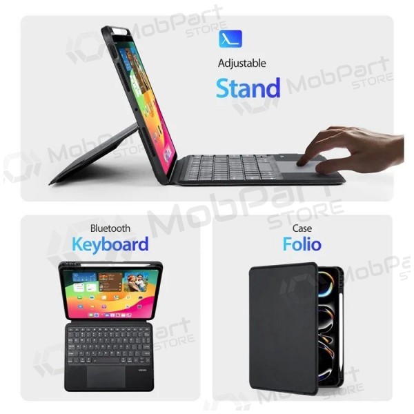 Apple iPad Pro 11 2024, 2025 ümbris klaviatuuriga - Dux Ducis DK (must)
