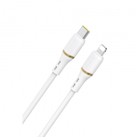 Lightning kaabel Dudao L25X USB-C to Lightning 1 m 30 W valge