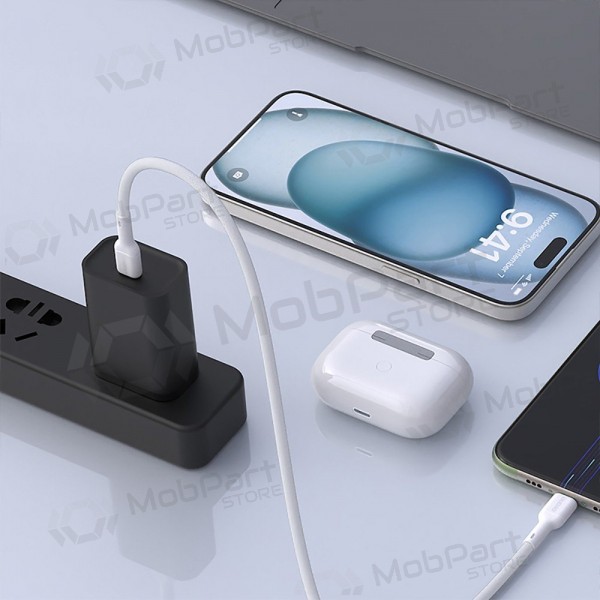 USB-C kaabel Dudao L9C USB-C kuni USB-C 1 m 65 W valge