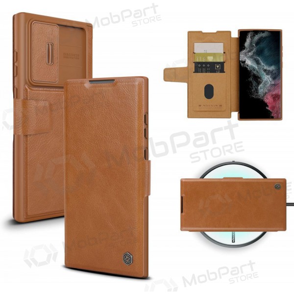 Samsung Galaxy S23 Plus ümbris „Nillkin Leather“ (pruun) Samsung Galaxy S23 Plus ümbris „Nillkin Leather“ (pruun)