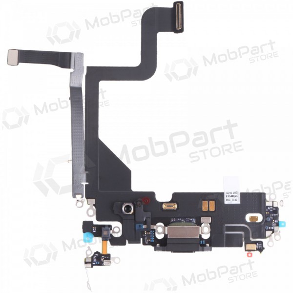 Apple iPhone 13 Pro laadimispistik ja mikrofoni pistik (must)