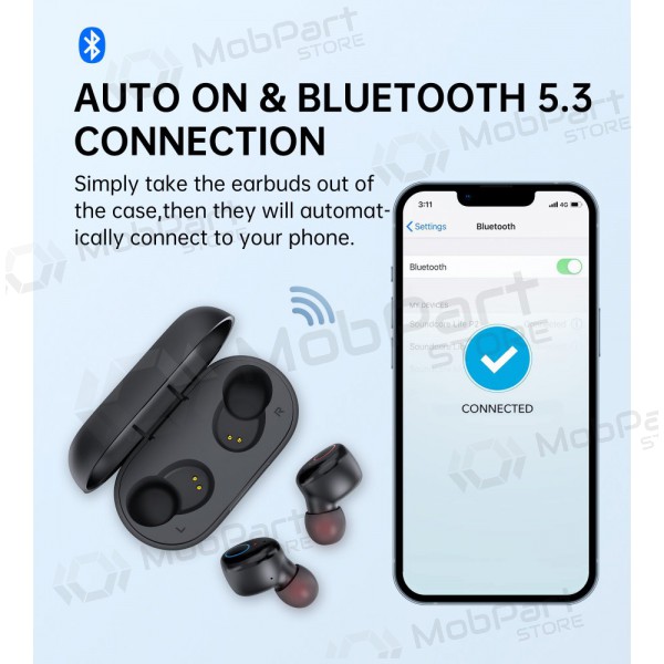 Traadita kõrvaklapid Choetech BH-T16 Hi-Fi Bean TWS Traadita kõrvaklapid Choetech BH-T16 Hi-Fi Bean TWS