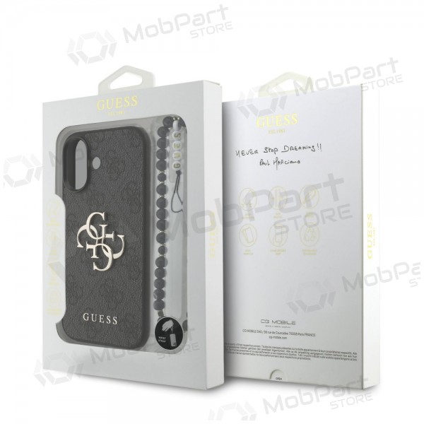 Apple iPhone 17 ümbris - Guess PU 4G Metal Logo Strap (must)