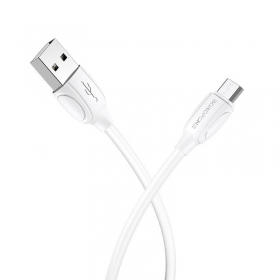 USB kaabel Borofone BX19 USB-A to MicroUSB 1.0m valged