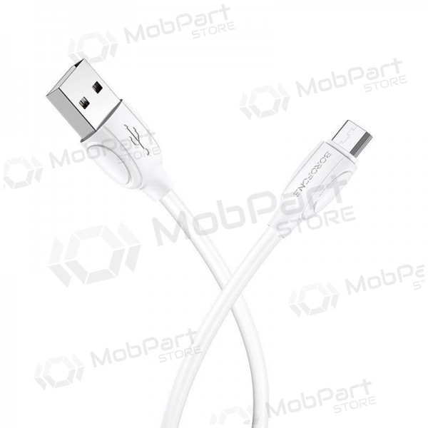 USB kaabel Borofone BX19 USB-A to MicroUSB 1.0m valged