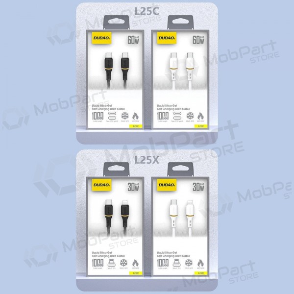 USB-C kaabel Dudao L25C USB-C kuni USB-C 1 m 60 W must