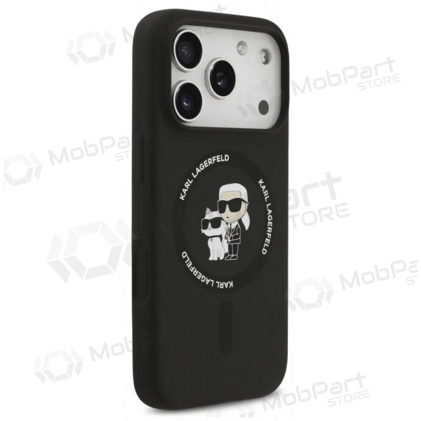 Apple iPhone 17 Pro ümbris - Karl Lagerfeld Liquid Silicone Karl and Choupette MagSafe (must)