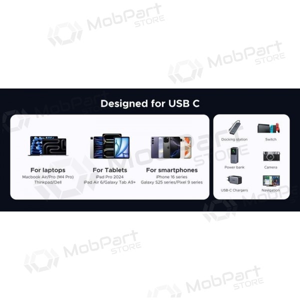 USB-C kaabel Ugreen L706 USB-C kuni USB-C 1 m 240 W must