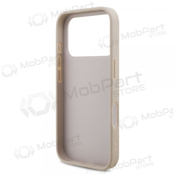 Apple iPhone 17 Pro ümbris - Guess PU 4G Metal Logo (roosa)