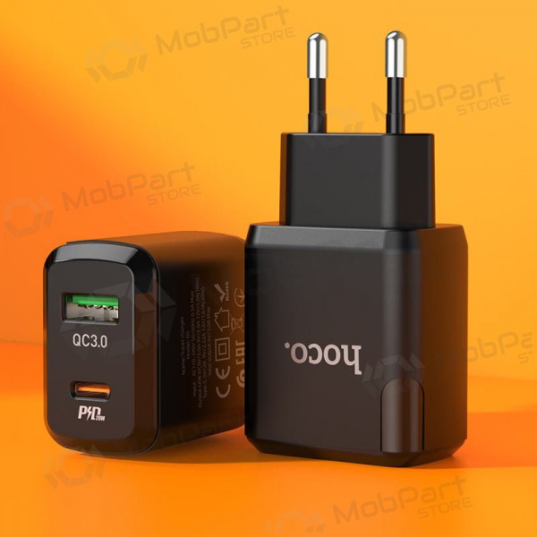 Laadija Hoco N5 USB Quick Charge 3.0 + PD 20W (3.1A) (mustad)