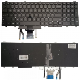 Klaviatuur DELL Latitude 5500,koos  pašvietimu ja „trackpoint“