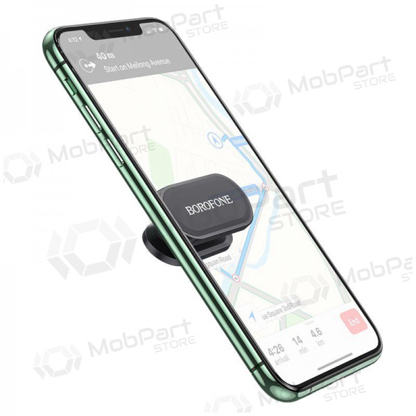 Automobilinis Universaalne telefono laikiklis Borofone BH29 klijuojamas ant panelės, magnetinis, mustad