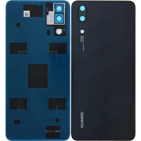 Huawei P20 patareipesade kaas (tagakaas) (mustad) (service pack) (originaalne)