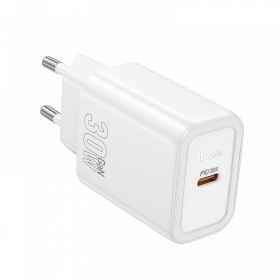 Telefonilaadija Hoco N62 30 W GaN USB-C valge