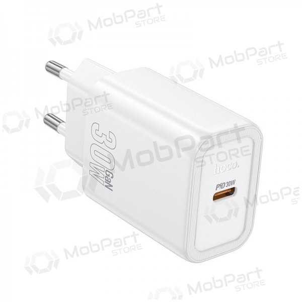 Telefonilaadija Hoco N62 30 W GaN USB-C valge