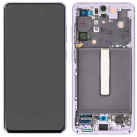 Samsung Galaxy S21 FE 5G ekraan (levandos) (koos raamiga) (originaalne)