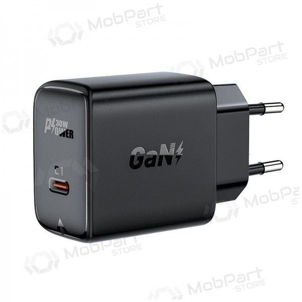 Laadija buitinis Acefast A21 30W GaN USB-C mustad