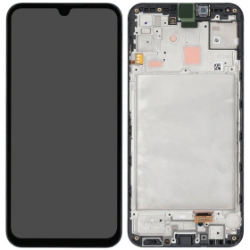 Samsung Galaxy A15 4G / A15 5G ekraan (mustad) (koos raamiga) (originaalne)