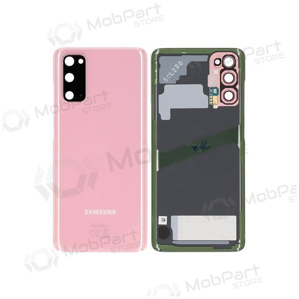 Samsung G981F / G980 Galaxy S20 patareipesade kaas (tagakaas) roosi värvi (Cloud Pink) (kasutatud grade B, originaalne) Samsung G981F / G980 Galaxy S20 patareipesade kaas (tagakaas) roosi värvi (Cloud Pink) (kasutatud grade B, originaalne)