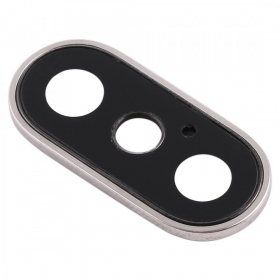 Apple iPhone XS / XS Max kaamera klaas (hõbedased) (koos raamiga)