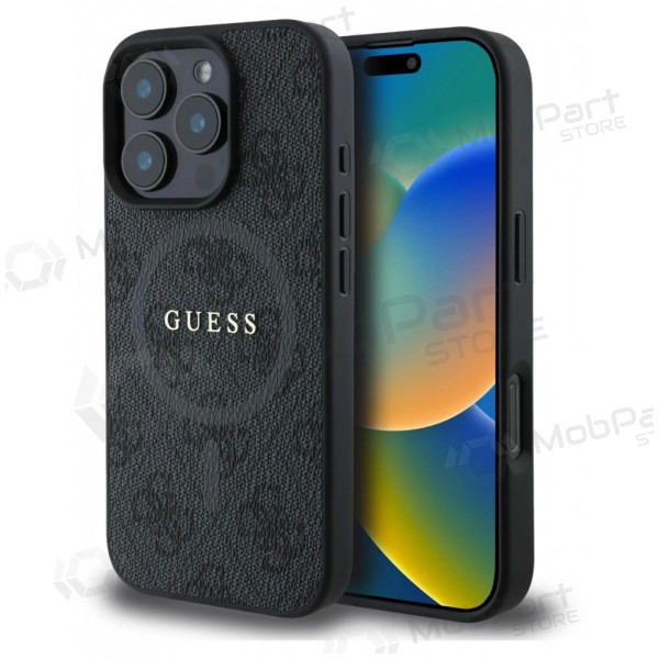 Apple iPhone 16 Pro Max ümbris - Guess PU Leather 4G Colored Ring MagSafe (must)