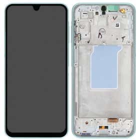 Ekranas Samsung A266 A26 5G su lietimui jautriu stikliuku ja rėmeliu Mint originaalne (service pack)