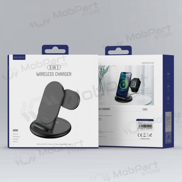 Laadija juhtmeta Dux Ducis C7 3in1 Phone, Apple Watch, Airpods 15W (mustad)