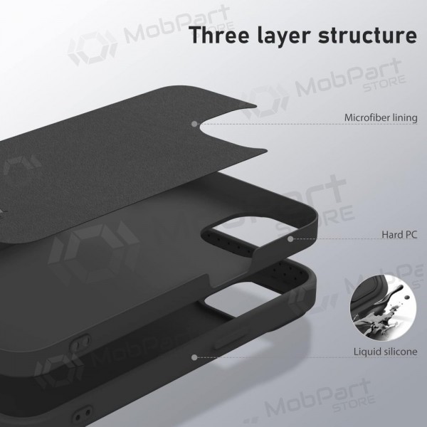 Apple iPhone 14 Plus ümbris „Nillkin Silicone“ (mustad) Apple iPhone 14 Plus ümbris „Nillkin Silicone“ (mustad)