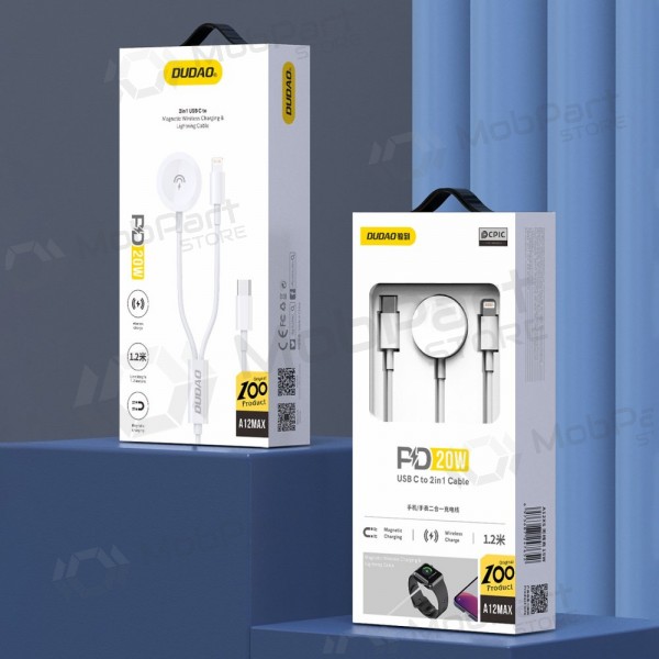 USB-C kaabel Dudao A12MAX-2in1 USB-C iWatchile / Lightning 1.2 m
